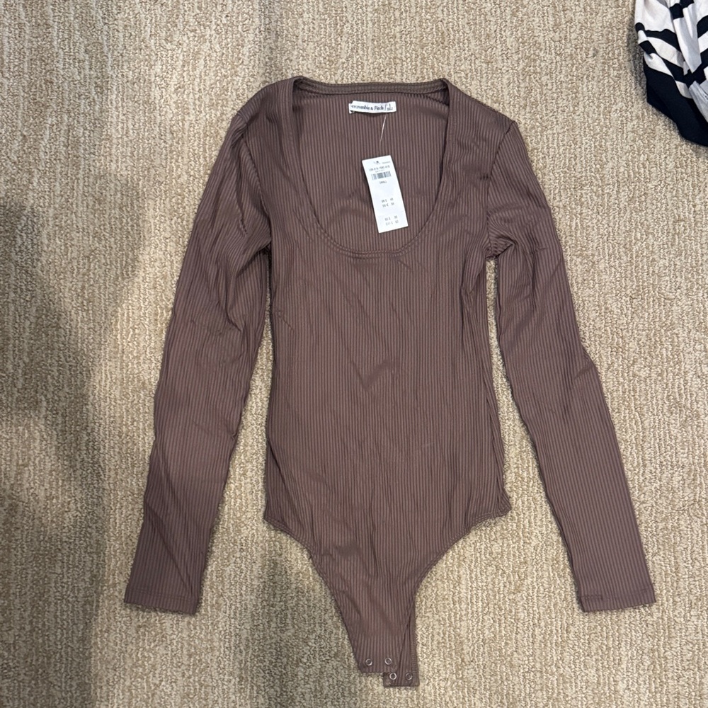Abercrombie & Fitch Taupe Ribbed Top